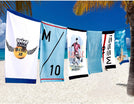 MISC Goat Beach Towel 37' X 60' White Sports Collegiate Turkish Cotton Quick Dry