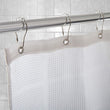 Unknown1 Microfiber Shower Curtain Liner 12 Pack Roller Ring Set White Polyester
