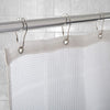 Unknown1 Microfiber Shower Curtain Liner 12 Pack Roller Ring Set White Polyester