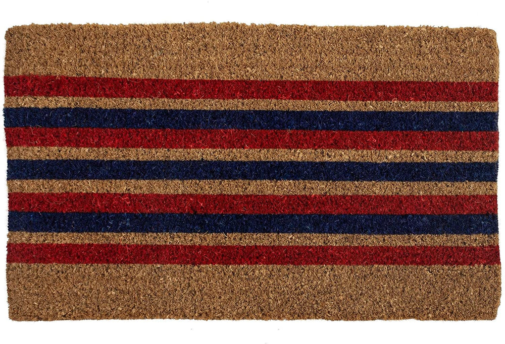 MISC Handwoven Coconut Fiber Doormat 18 X 30 Red Transitional Rectangle Coir All Weather