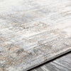 Grey Modern Accent Rug 2' X 3' Brown Ivory Abstract Contemporary Rectangle Polyester Polypropylene Latex Free