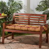 MISC 18 inch X 51 inch Outdoor Stripe Bench Cushion by Red Yellow Striped Traditional Transitional Polyester Fade Resistant Uv Water