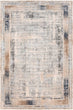 MISC Ivory Distressed Border Accent Rug 2' X 3' Brown Grey Abstract Polyester Polypropylene Synthetic Latex Free Pet Friendly Stain Resistant