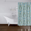MISC Blue Green Reversed Shower Curtain by 71x74 Blue Geometric Traditional Polyester