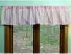 Pink Stripe Valances 2 Window Saver Pack Orange Purple Casual Cotton