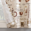 MISC Coffee Shop Semi Sheer Rod Pocket Kitchen Curtain Valance Tiers Set 54 X 24 Ivory Novelty Shabby Chic 100% Polyester