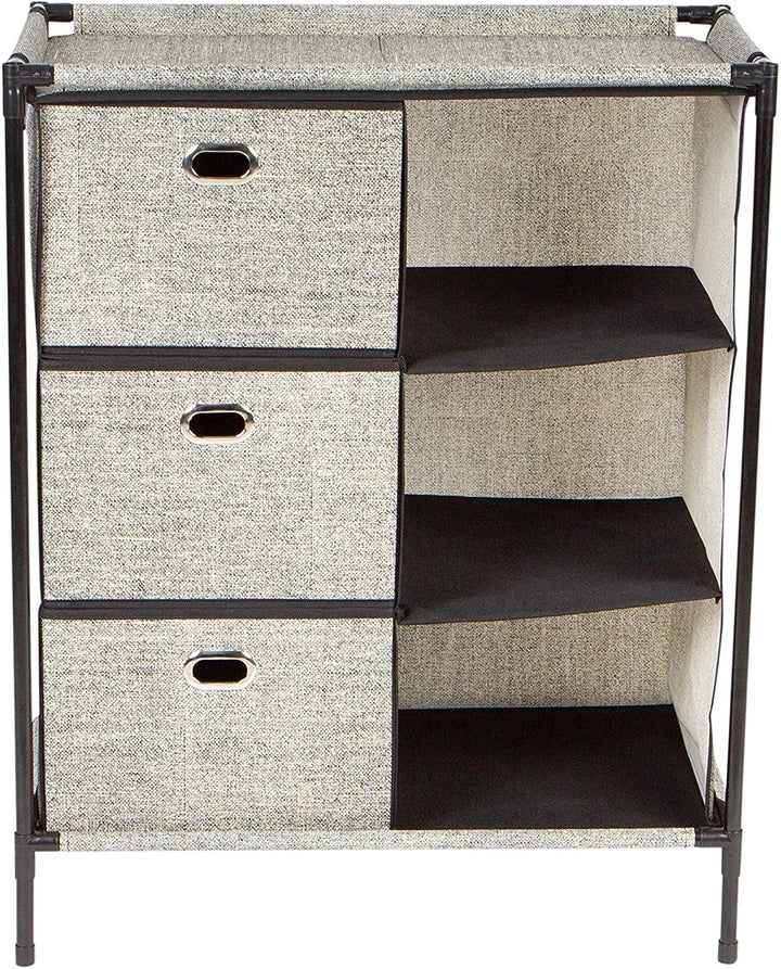 6 Grid Storage Organizer Black 24 4"x 13 8"x 31 1" Fabric