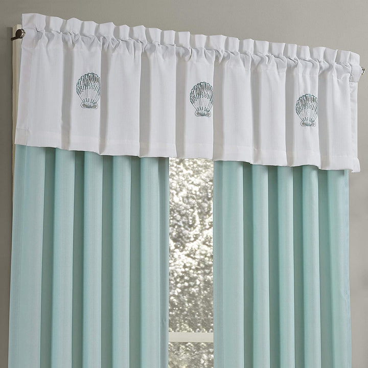 Water's Edge Coastal Window Valance Blue Nautical 100%