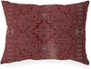 Unknown1 Burgundy Lumbar Pillow Red Geometric Southwestern Polyester Single Removable Cover