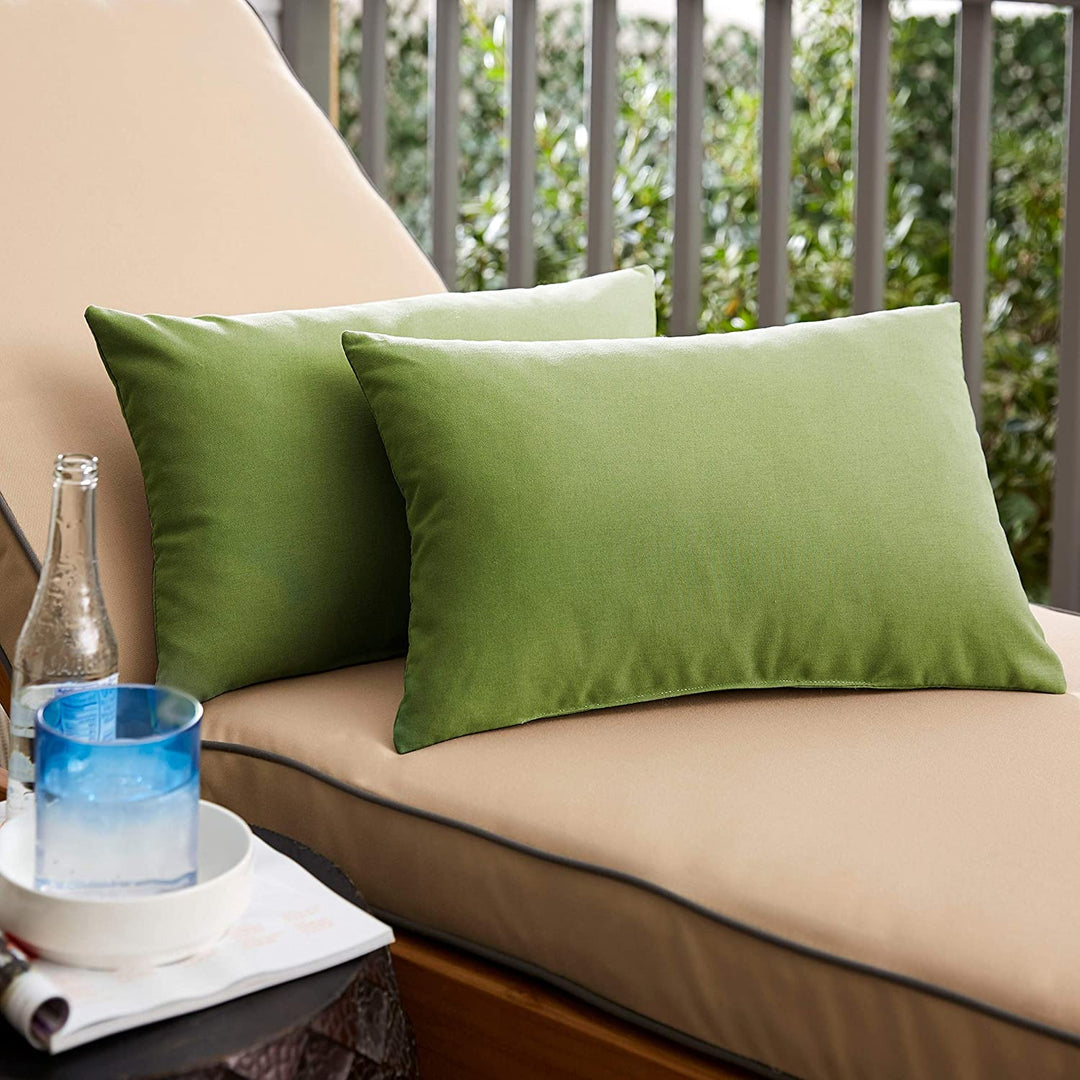 Indoor/Outdoor Pillow (Set 2) 13 X 20 Green Solid