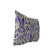 UKN Navy Lumbar Pillow Blue Geometric Global Polyester Single Removable Cover