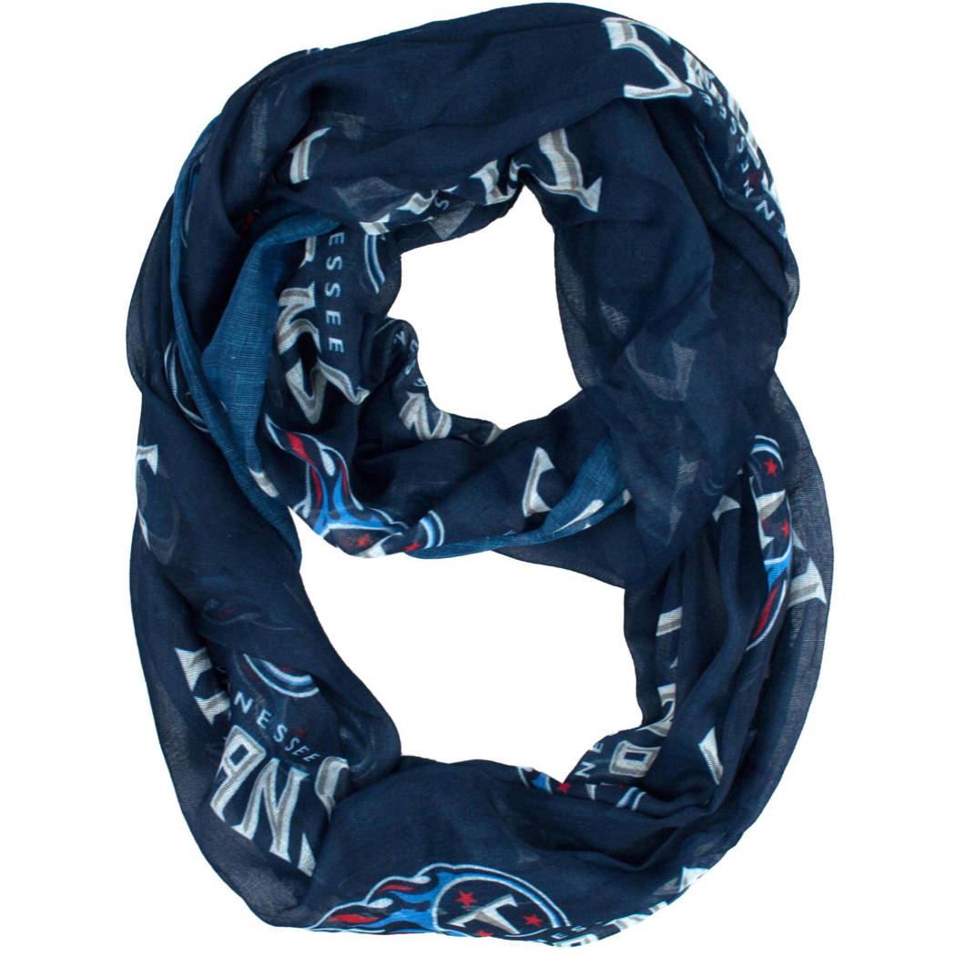 Nfl Titans Scarf 70 X 25 Inches Football Themed Woman Accessory Sports Patterned Team Logo Fan Merchandise Athletic Team Spirit Fan Blue Red Grey - Diamond Home USA