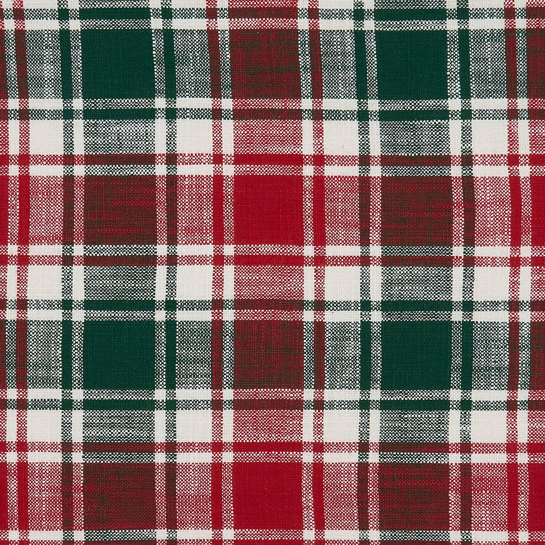 Plaid Design Cotton Placemats (Set 4) Green Red Oblong - Diamond Home USA