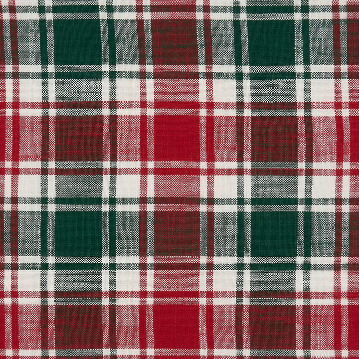 Plaid Design Cotton Placemats (Set 4) Green Red Oblong - Diamond Home USA