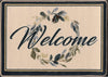 MISC Welcome Rug Wreath Ivory/Navy 2'8x3'10 Ivory Border Farmhouse Nylon Contains Latex