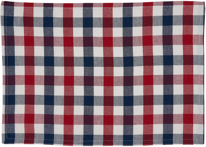 Cotton Placemats Gingham Check Design (Set 4) Color Oblong