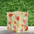 Palm Island Indoor Outdoor Pouf Color Floral Tropical Polyester Fade Resistant