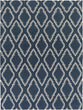 MISC Hand Woven Blue Wool Area Rug 8' X 11' Geometric Transitional Rectangle Latex Free Handmade