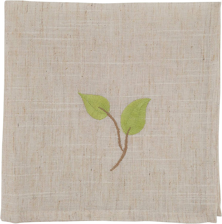 Embroidered Table Napkins Vine Design (Set 4) 20" X Brown