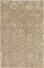 MISC Hand Knotted Admission Wool Area Rug 2' X 3' Brown Grey Floral Botanical Latex Free Handmade