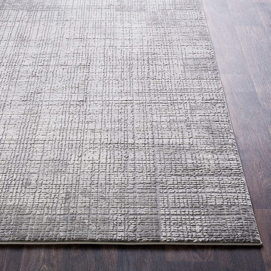 Abstract Grey Area Rug 2' X 3' Modern Contemporary Rectangle Polyester Polypropylene Latex Free