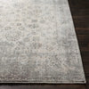 MISC Distressed Traditional Area Rug 3'3" X 8' Runner Grey Oriental Polyester Synthetic Latex Free Pet Friendly Stain Resistant