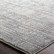 Abstract Grey Area Rug 2'7" X 7'6" Runner Modern Contemporary Rectangle Polyester Polypropylene Latex Free