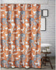 Unknown1 Shower Curtain Orange Nature Novelty Wildlife Cabin Lodge Rustic Vintage Polyester