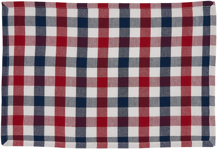 Cotton Placemats Gingham Check Design (Set 4) Color Oblong