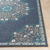 MISC Medallion Indoor/Outdoor Accent Rug 2'3" X 4'6" Blue Transitional Rectangle Olefin Synthetic Latex Free Pet Friendly Stain Resistant