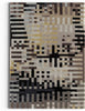 Hand Knotted New Zealand Wool Area Rug 2' X 3' Black Brown Geometric Stripe Mid Century Modern Rectangle Natural Fiber Latex Free Handmade