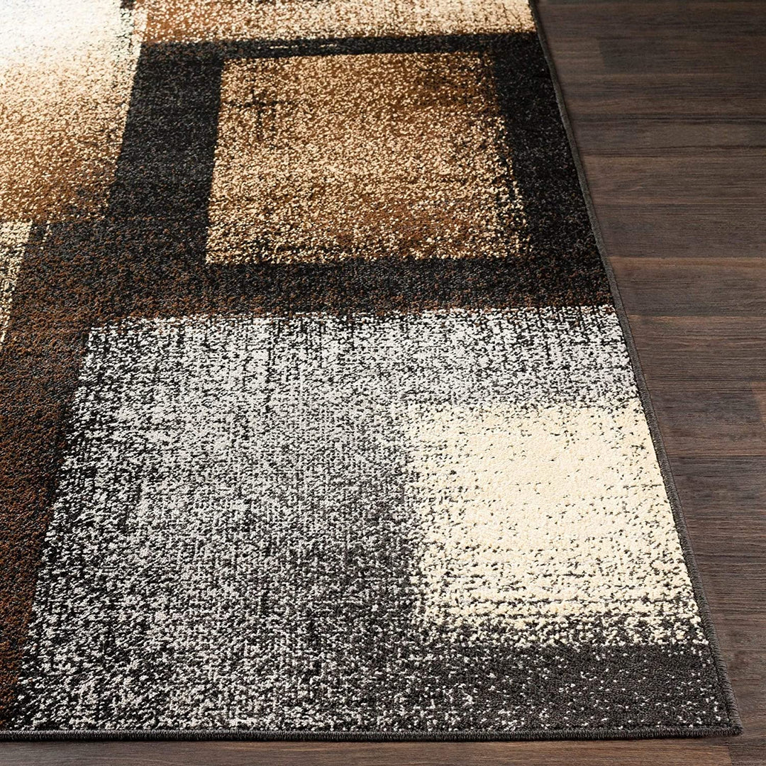 Contemporary Brown/Grey Runner 2'2" X 7'6" Brown Abstract