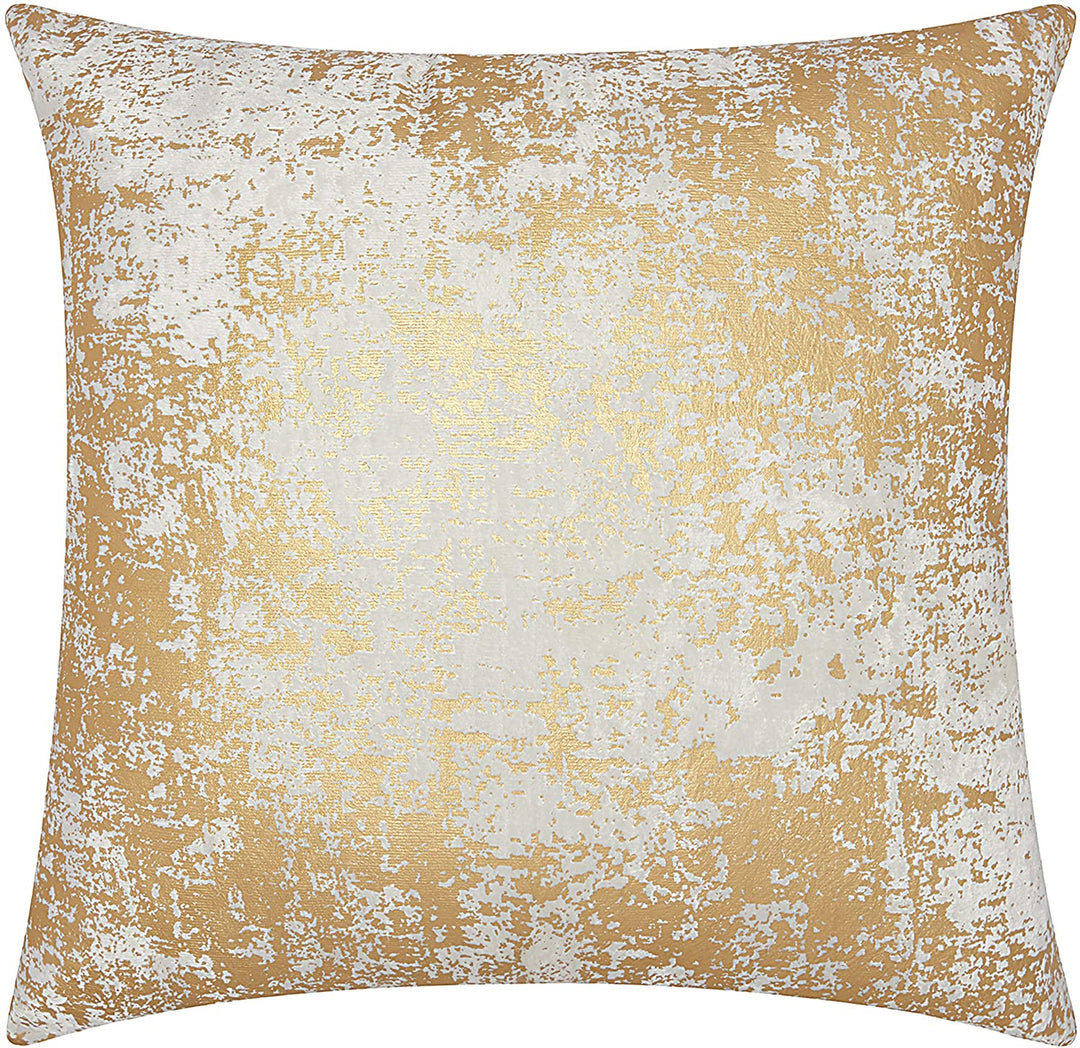 Distressed Metallic Gold Throw Pillow by (20 inch X 20 inch)