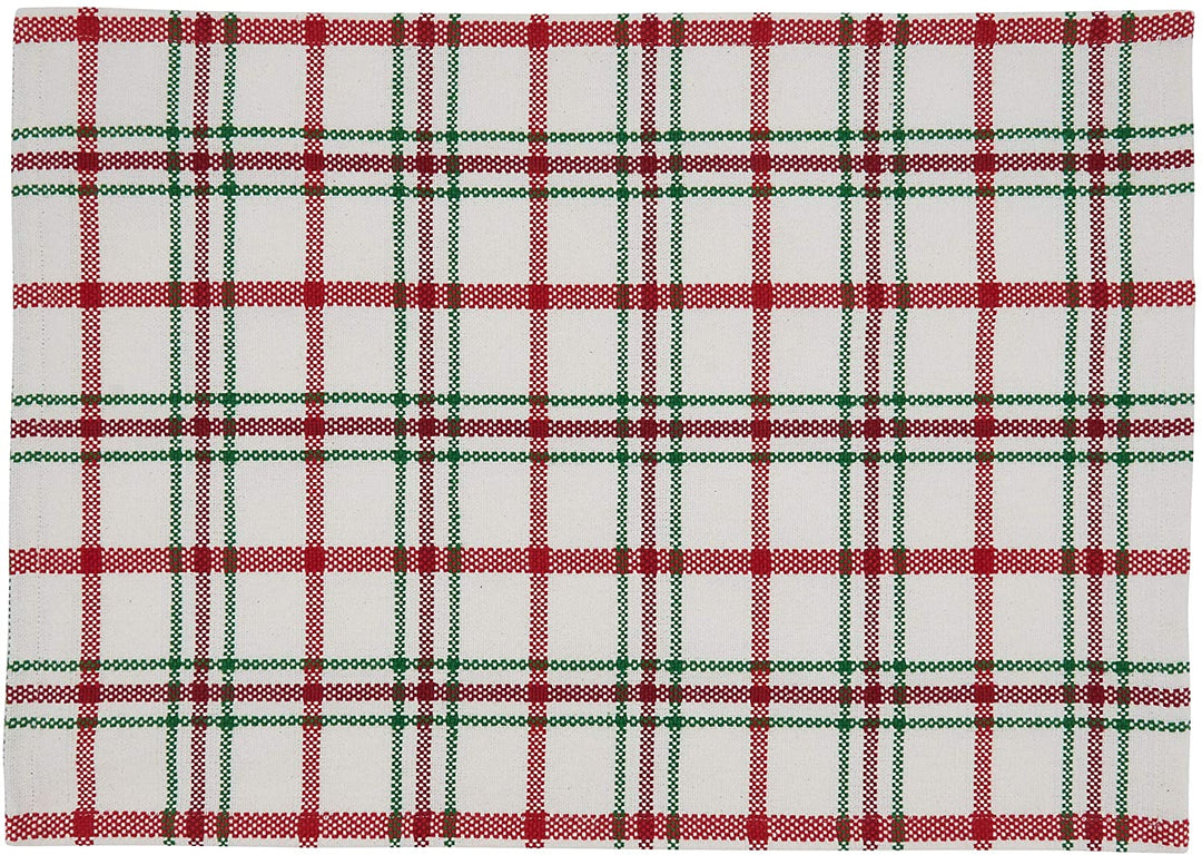 Table Placemats Plaid Design (Set 4) Red