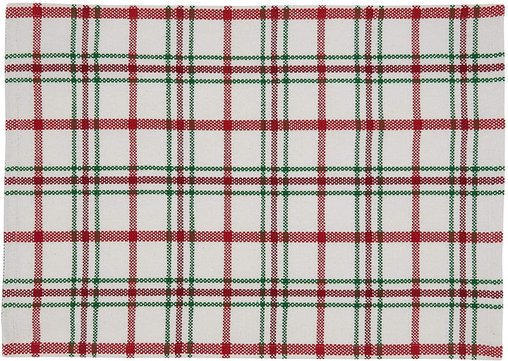 Table Placemats Plaid Design (Set 4) Red