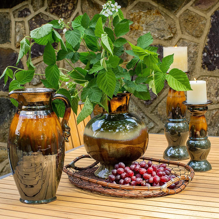 Globular Vase Color Rustic Stoneware