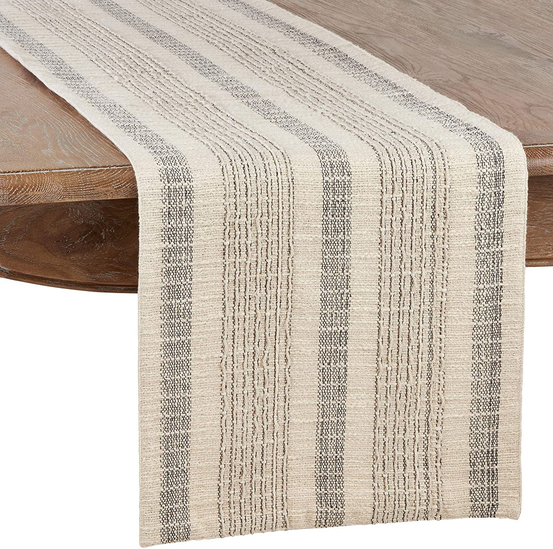 Striped Woven Cotton Table Runner