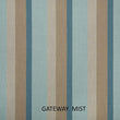 Unknown1 Gateway Mist Indoor/Outdoor Corded Pillow 16 X 26 Blue Tan Striped Transitional Synthetic Fade Resistant Uv