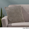 Unknown1 Boho Cotton Throw Pillow Grey White Geometric Modern Contemporary Single Removable Cover