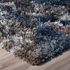 Unknown1 Plush Abstract Shag Blue/ Area Rug (5'3"x7'7") 5'3"x7'7" Blue Modern Contemporary Rectangle Polyester Polypropylene Contains Latex Stain