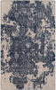 MISC Hand Knotted Wool Accent Rug 2' X 3' Blue Abstract Oriental Classic Latex Free