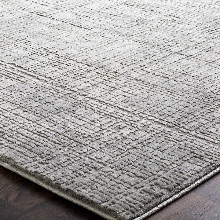 Abstract Grey Area Rug 2' X 3' Modern Contemporary Rectangle Polyester Polypropylene Latex Free