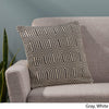 Boho Cotton Pillow Cover by Grey White Geometric Modern Contemporary Removable
