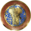 Staring Elephant Decorative Brass Accent Plate Gold Modern Contemporary Finish Handmade