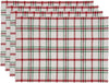 MISC Table Placemats Plaid Design (Set 4) Red Cotton