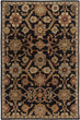 UKN Hand Tufted Floral Wool Area Rug 3' X 5' Black Border Botanical Paisley Classic Traditional Transitional Rectangle Contains Latex Handmade