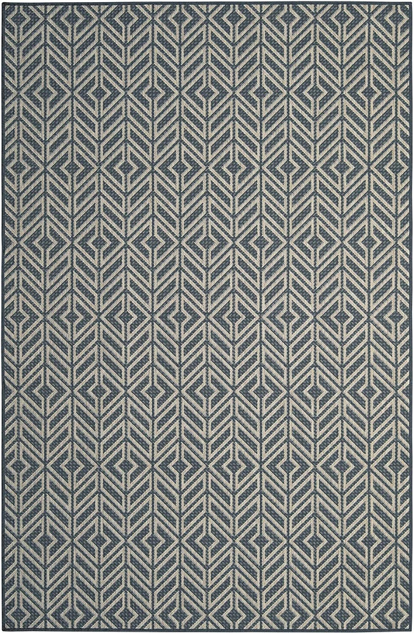 Home Charcoal (5'x8') Indoor/Outdoor Rug 5' X 8' Grey Geometric Mission Craftsman Rectangle Polypropylene Latex Free