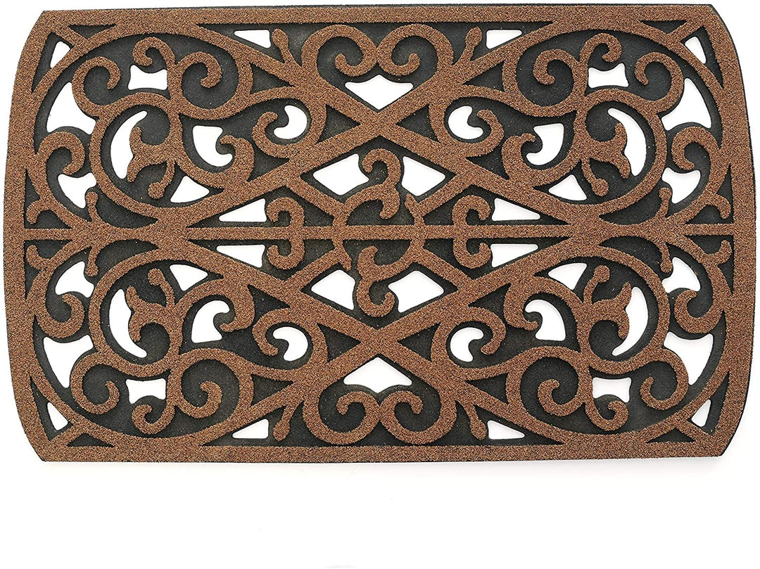 Coconut Shell Recycled Rubber Doormat 18" X 30" Brown Casual