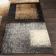 Contemporary Brown/Grey Area Rug 5'3" X 7'6" Brown Abstract Modern Rectangle Polypropylene Synthetic Latex Free Pet Friendly Stain Resistant