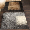 Contemporary Brown/Grey Area Rug 5'3" X 7'6" Brown Abstract Modern Rectangle Polypropylene Synthetic Latex Free Pet Friendly Stain Resistant